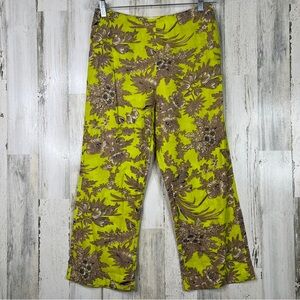 Alix of Bohemia Penny Honolulu Pant L Acid Green Floral Boho‎ Luxe Style